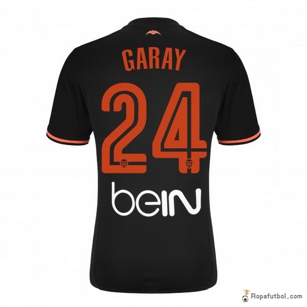 Camiseta Valencia Replica Segunda Ropa Garay 2016/17 Negro